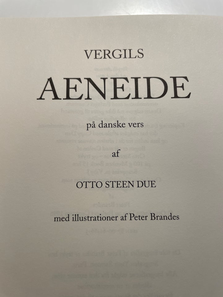 Aenieiden, Vergil, genre: digte