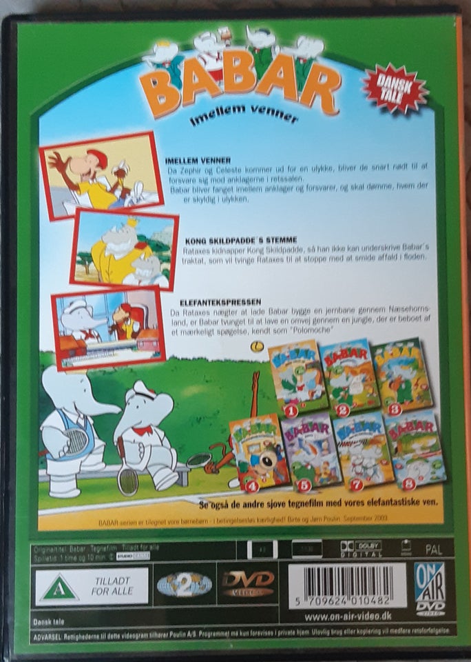 Babar imellem venner, DVD,