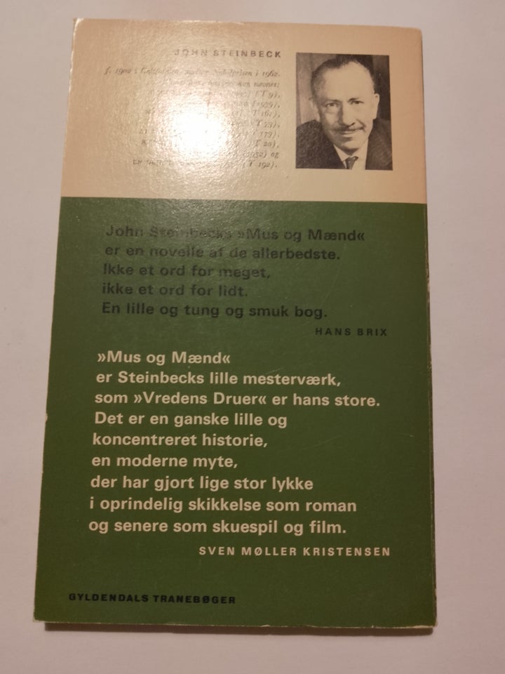 Mus og mænd, John Steinbeck, genre: