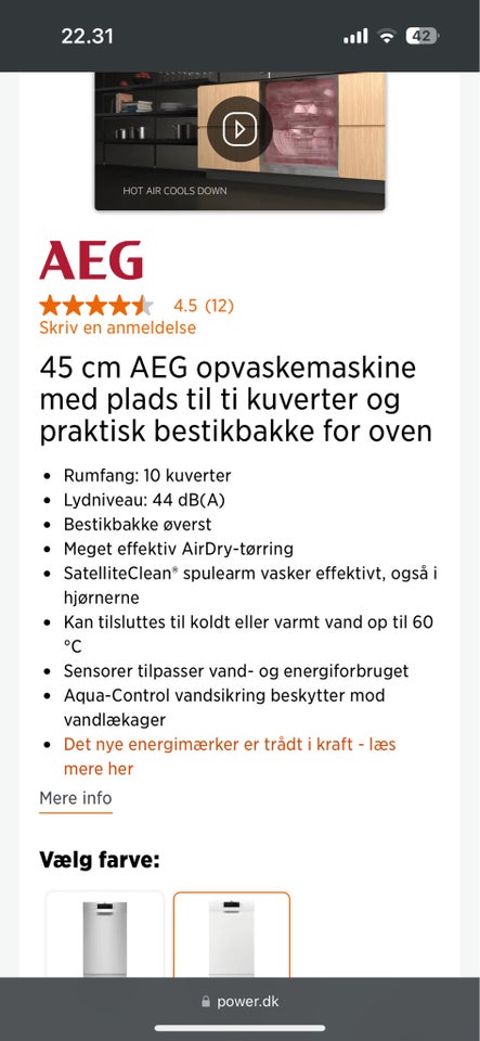 Opvaskemaskine, AEG