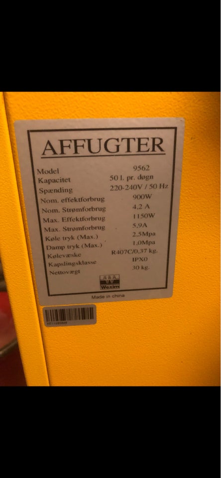 Affugter  Wexim model 5962