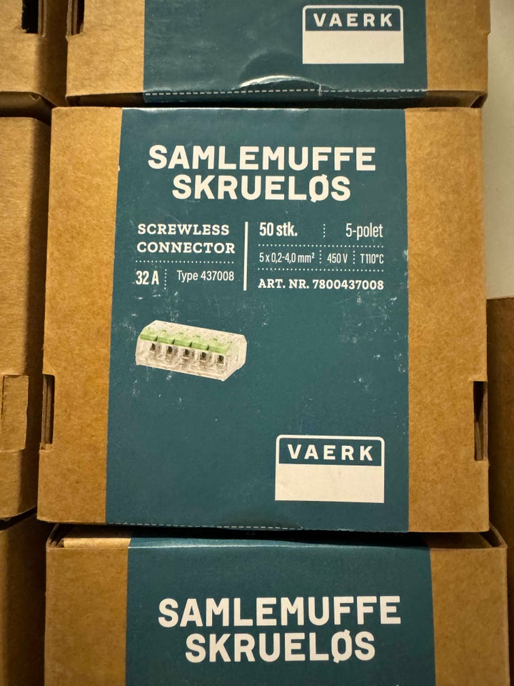 Andet Skrueløs samlemuffe 5polet