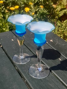 Glas 2x lysestager