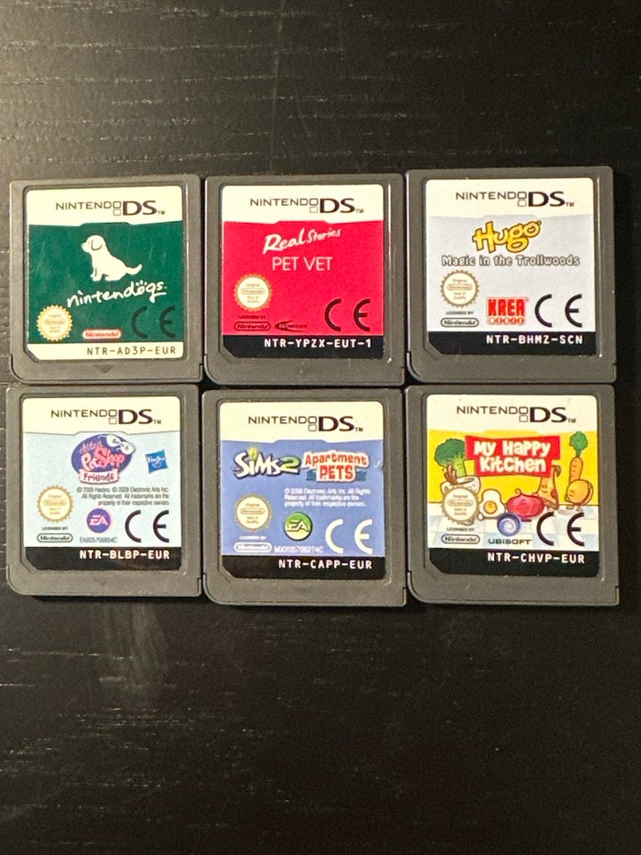 6 x Nintendo DS spil Lot, Nintendo