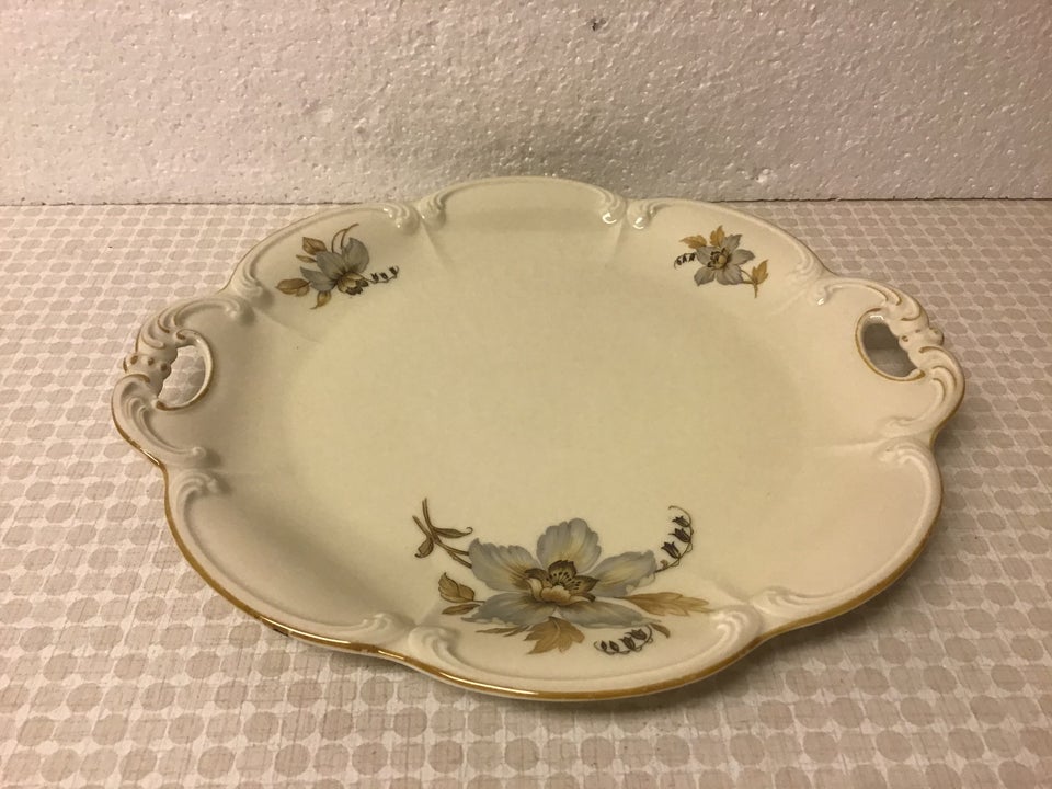 Porcelæn Ældre Beige Farvet Rund