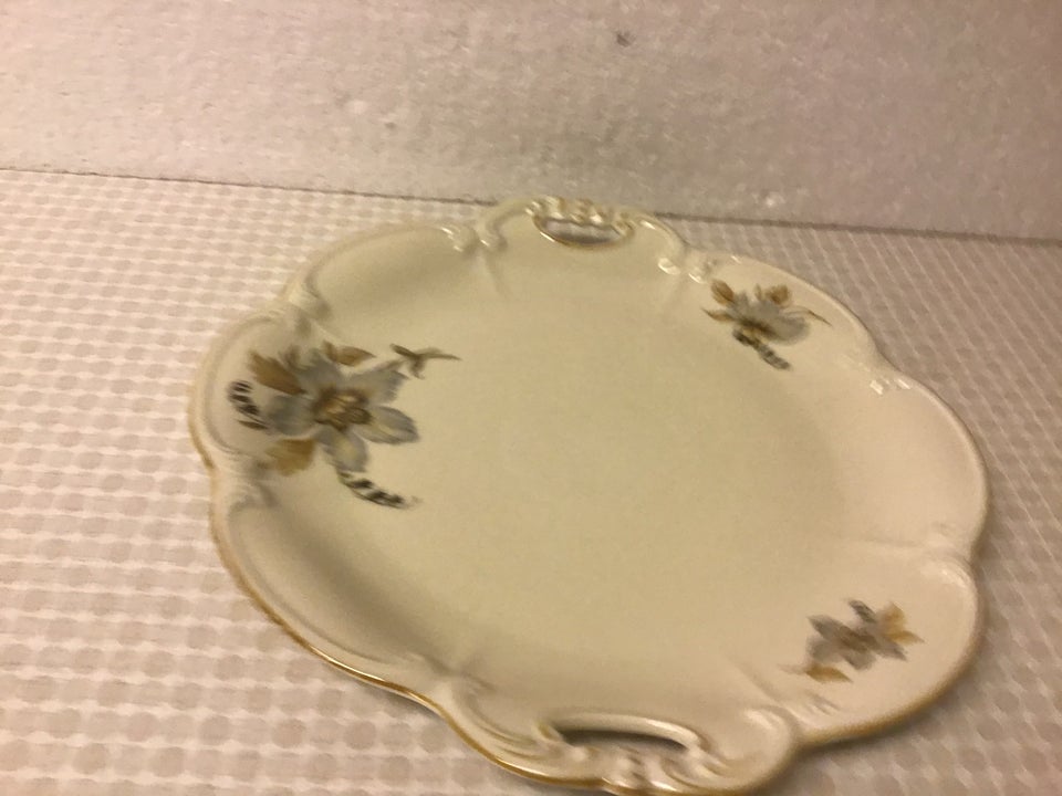 Porcelæn Ældre Beige Farvet Rund