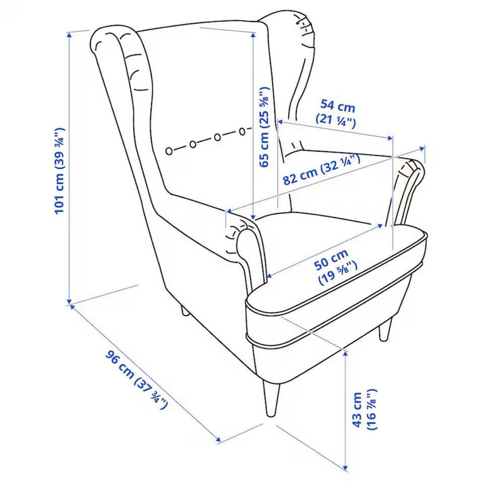 Lænestol, stof, Ikea