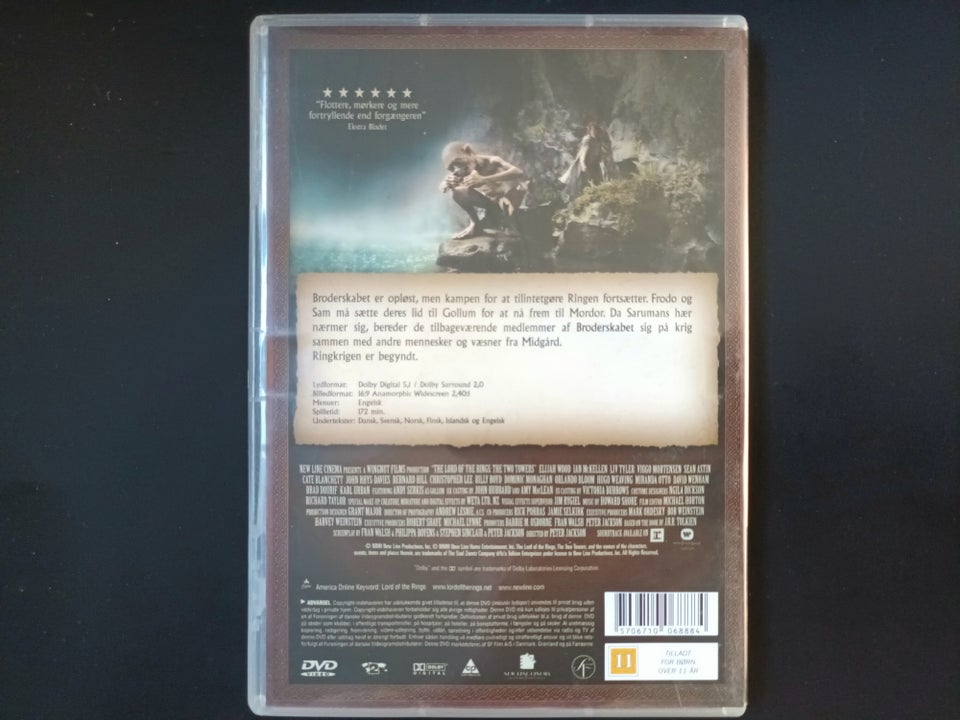 Ringenes Herre De To Tårne, DVD,