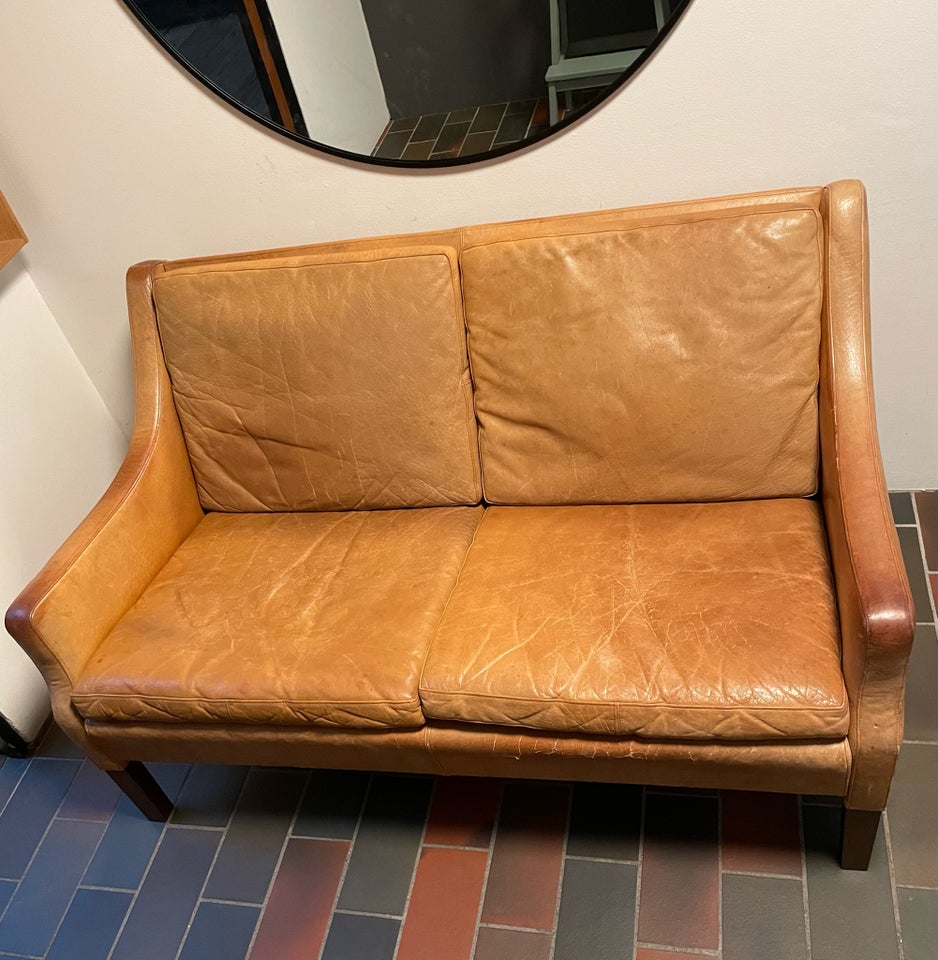 Sofa, læder, 2 pers.