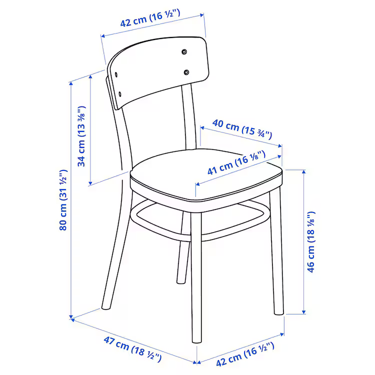 Spisebordsstol, Træ, IKEA Idolf