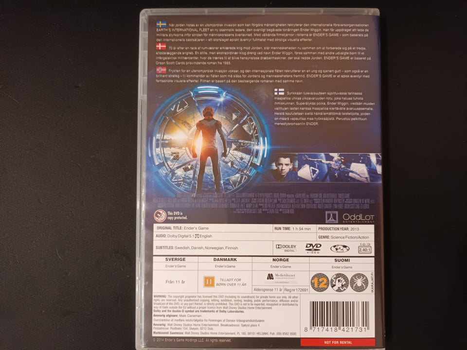 Enders Game, DVD, science fiction