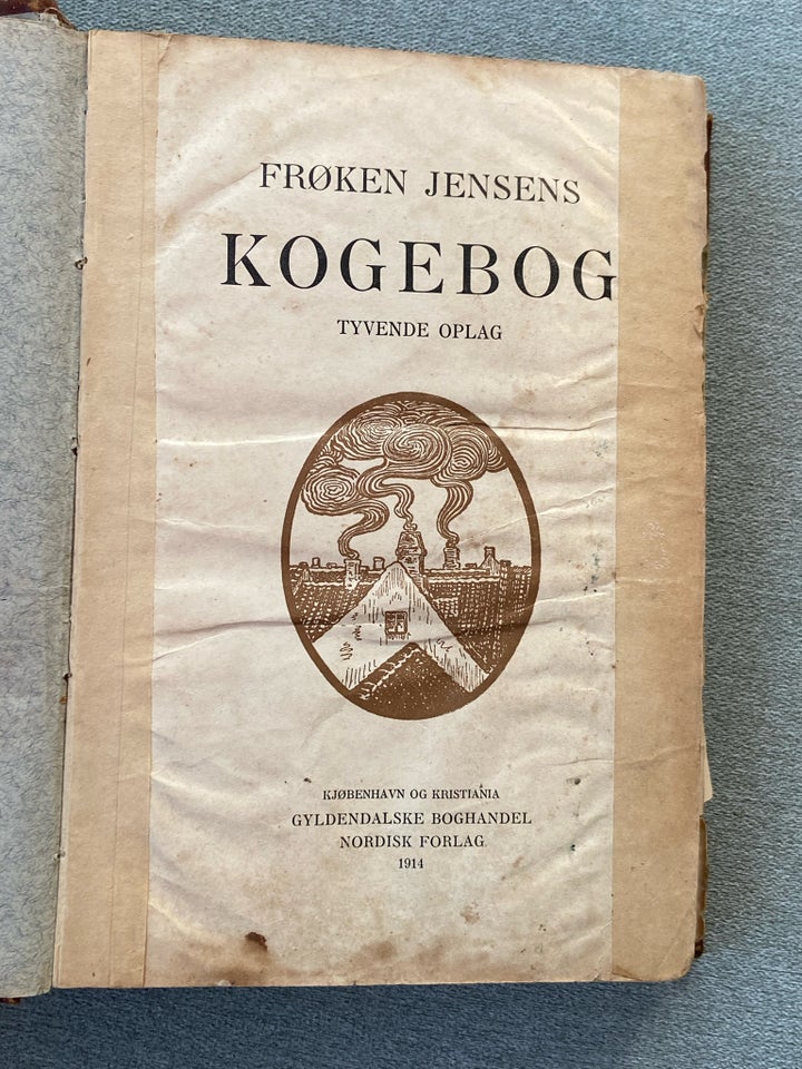 Antik Frøken Jensen kogebog, emne: