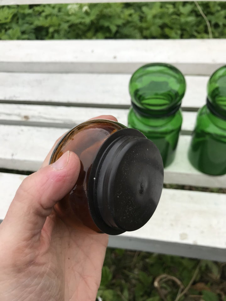 Glas Glaskrukker med låg