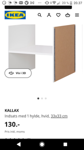 Reol Ikea gratis levering på