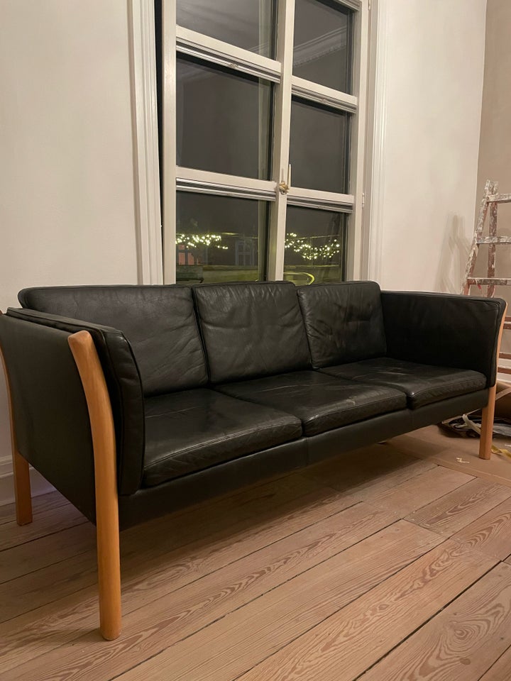 Sofa, læder, 3 pers.