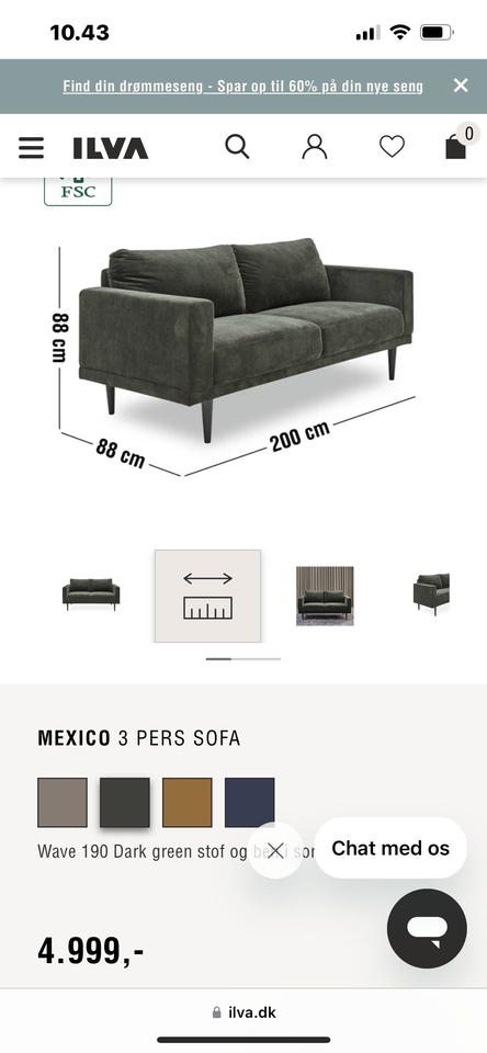 Grøn Ilva sofa