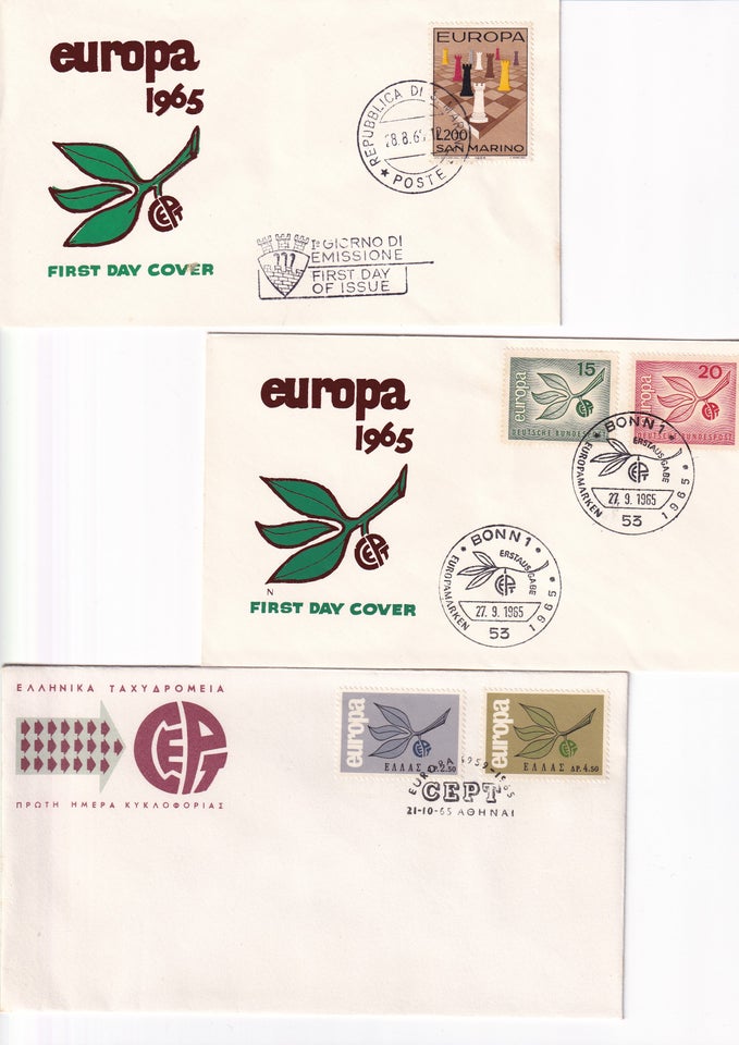 Europa, stemplet, FDC