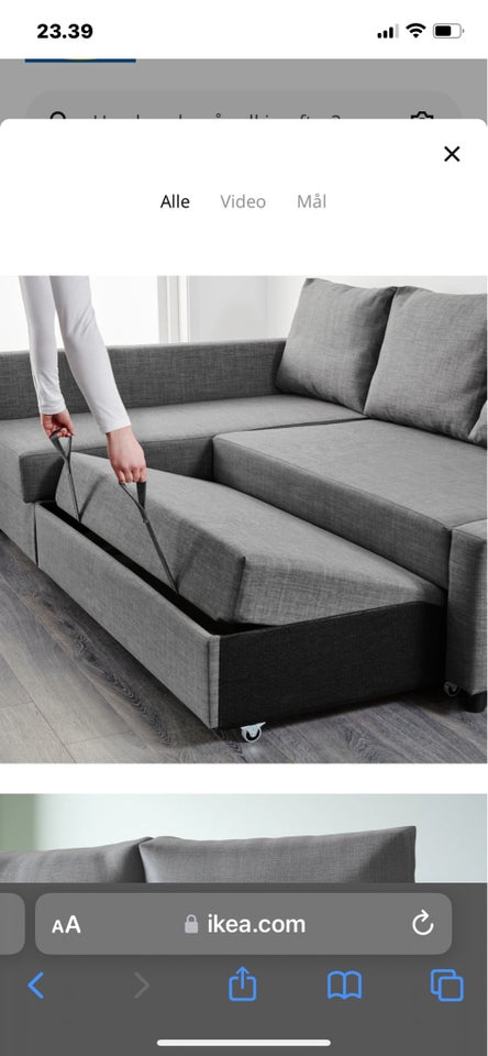 Sovesofa ikea b: 230 l: 151 h: 66