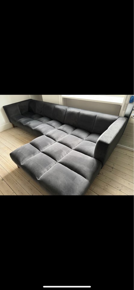 Hjørnesofa velour 5 pers