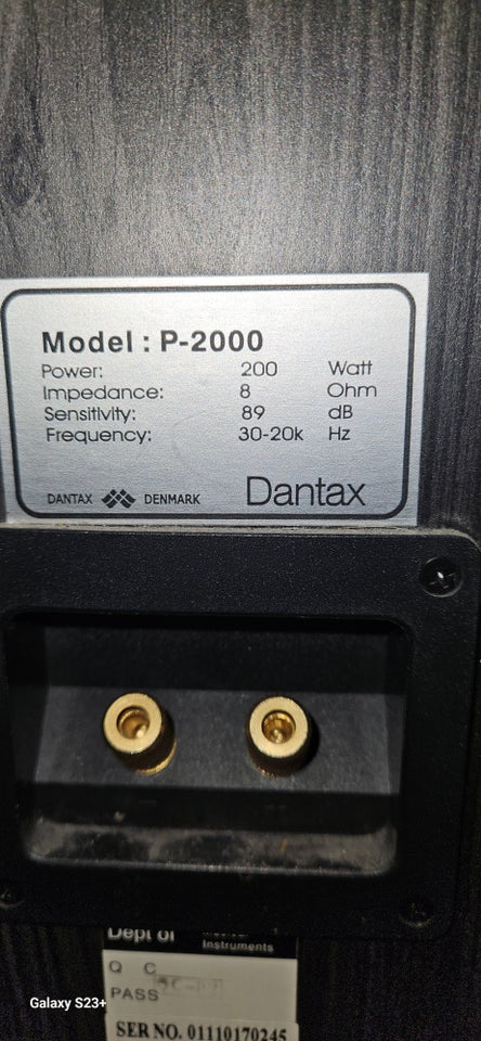 Højttaler, Dantax, P-2000