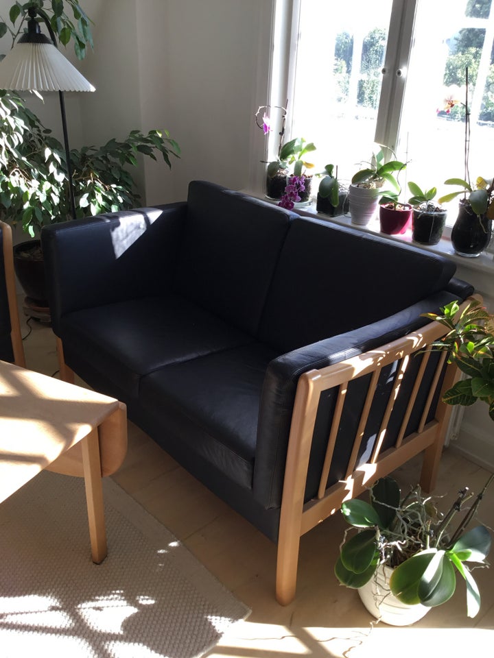 Sofa, læder, 2 pers.