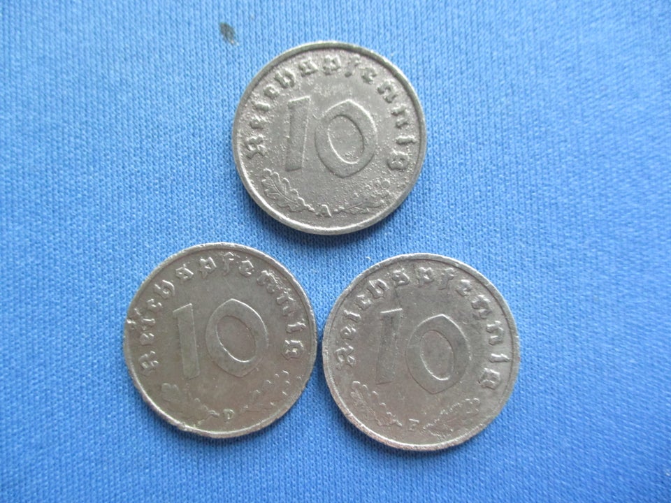 Vesteuropa, mønter, 10 pfennig