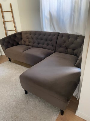 Chaiselong velour Ria sofa