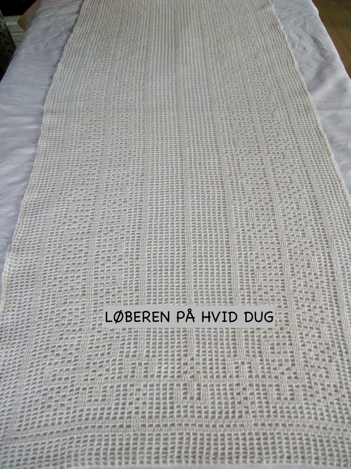 52x130 cm Håndhæklet bordløber