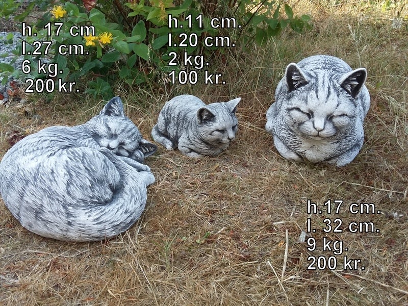 HAVEFIGUR - KATTE -flere modeller -