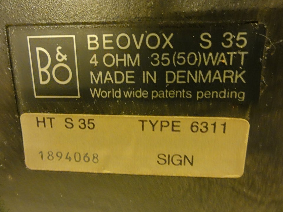 Højttaler, Bang  Olufsen, Beovox