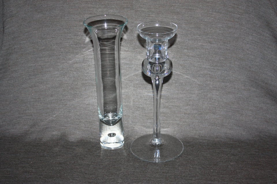 Glas, Glasvase med en bobl 21 cm,