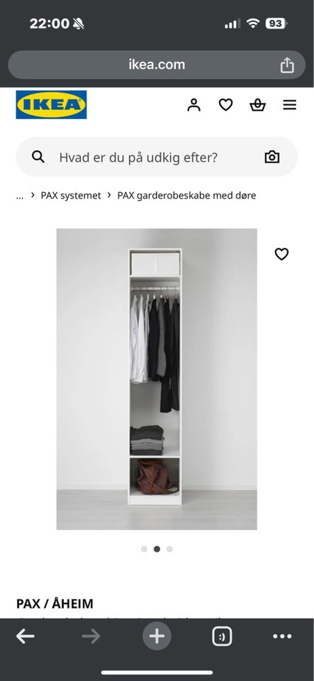 Garderobeskab, IKEA , b: 50 d: 58 h: