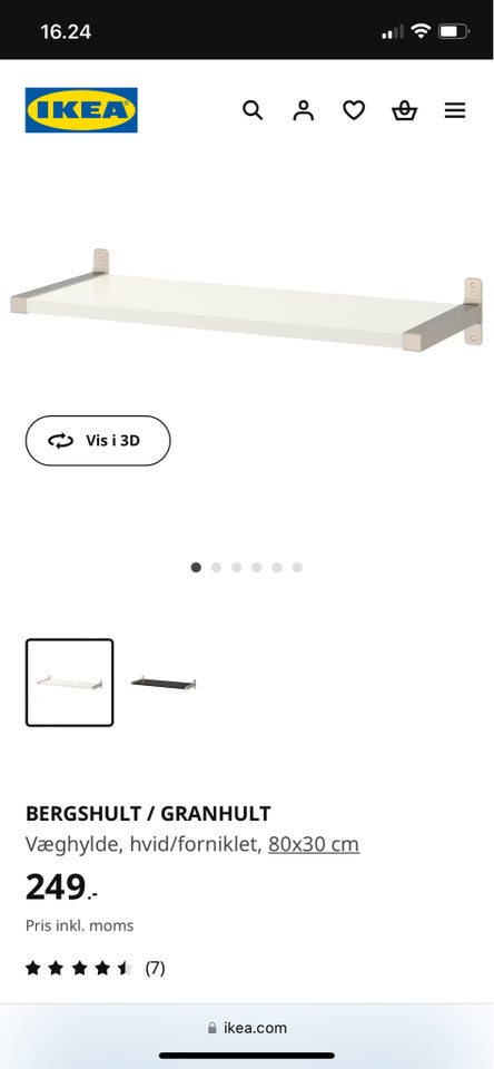 5 hylder, Ikea