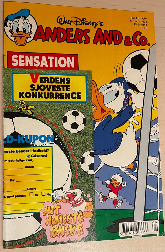 Anders And 1993 nr. 9., Walt Disney,