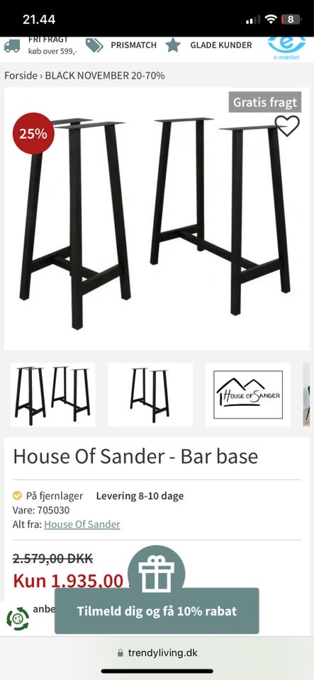 Bar base, House of Sander