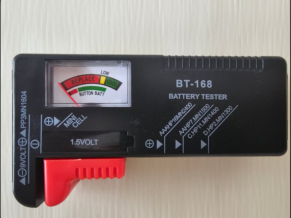 Batteri, Batteri tester