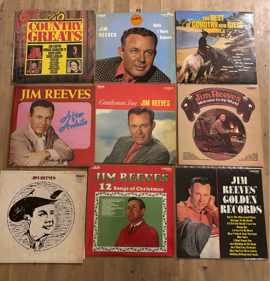 LP, Jim Reves, 9 diverse titler