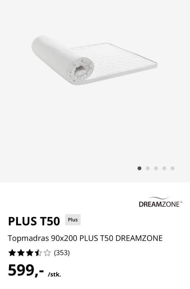 Topmadras, Dreamzone t 50, b: 90 l: