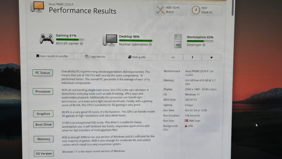 Selvbyg, 4.6 Ghz, 16 GB ram