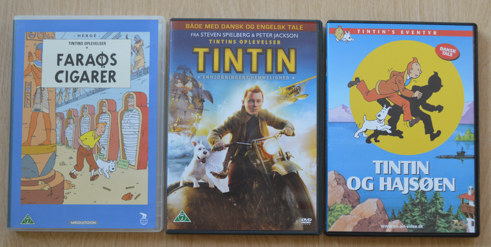 Tintin, DVD, tegnefilm