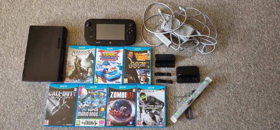 Nintendo Wii U, 32 GB sort, Perfekt