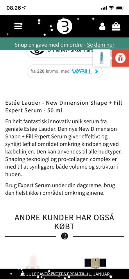 Ansigtsserum, New dimension shape