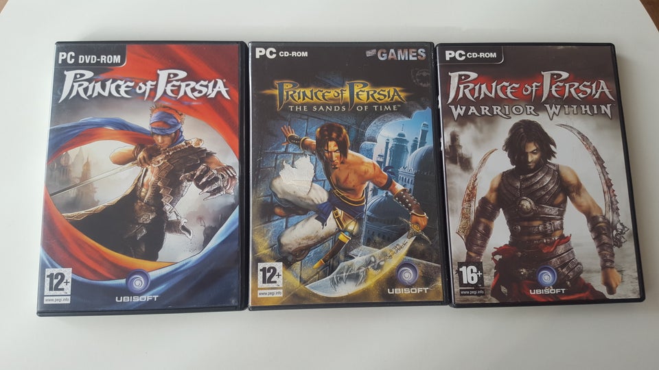 3 Prince of Persia spil, til pc,