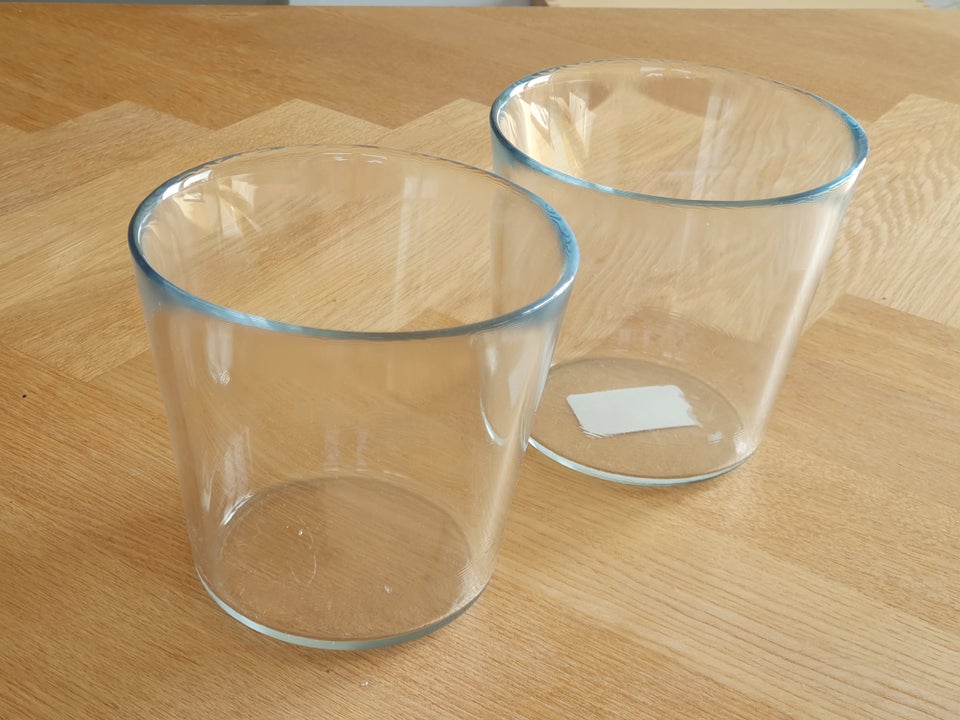 2 glaskrukker Glas med lyseblåt