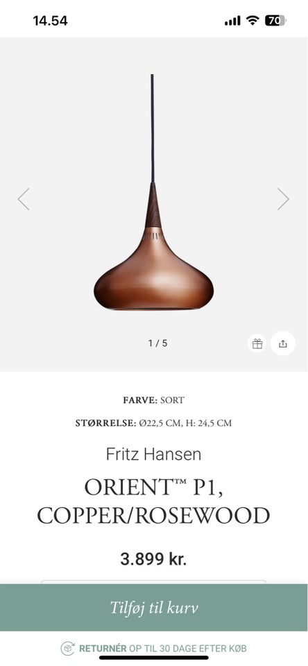 Anden loftslampe, Fritz Hansen