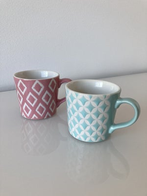 Keramik Blue and pink mugs (krus)