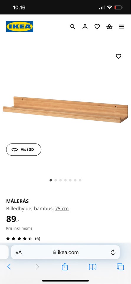 Billede hylde Målerås IKEA