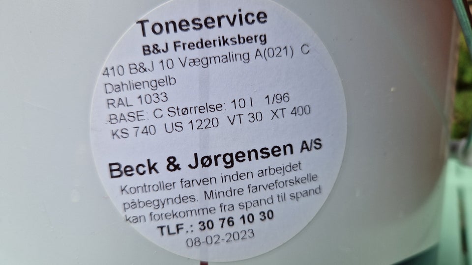 Vægmaling BJ 10 9 liter