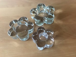 Glas Fyrfads / lysedtager