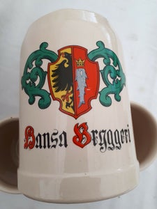 Keramik Ølkrus Hansa Bryggeri